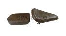 Genuine Leather Royal Enfield Classic 350 500 Low Rider Front and Rear Seat Dark Brown - SPAREZO