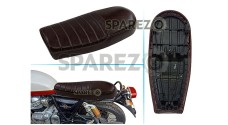 Royal Enfield GT and Interceptor 650 Genuine Leather Dual Dark Brown Seat D9