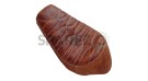 Genuine Leather Royal Enfield Classic 350cc 500cc Low Rider Front Solo Seat Brown - SPAREZO