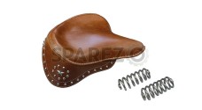 Indian Chief Scout Drifter 800 1500 Gilroy Roadmaster Bobber Solo Seat Tan Brown - SPAREZO