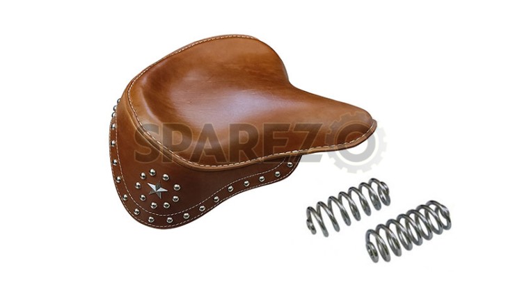 Indian Chief Scout Drifter 800 1500 Gilroy Roadmaster Bobber Solo Seat Tan Brown - SPAREZO