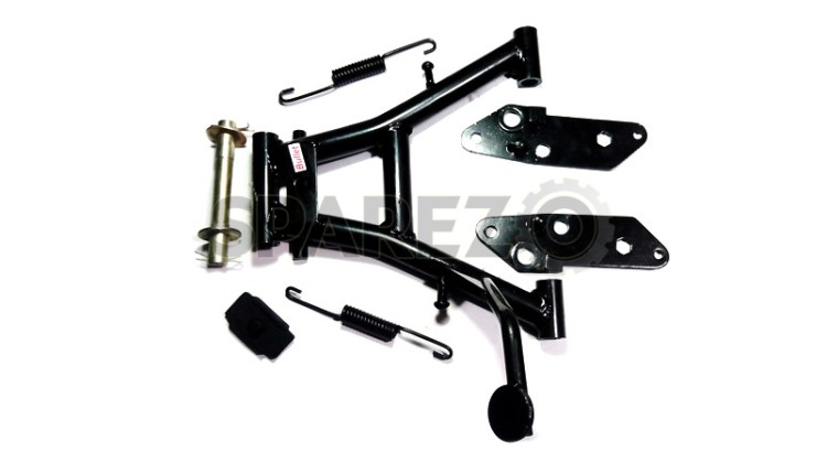 New Royal Enfield Bullet Solid Black Center Stand Complete Kit - SPAREZO