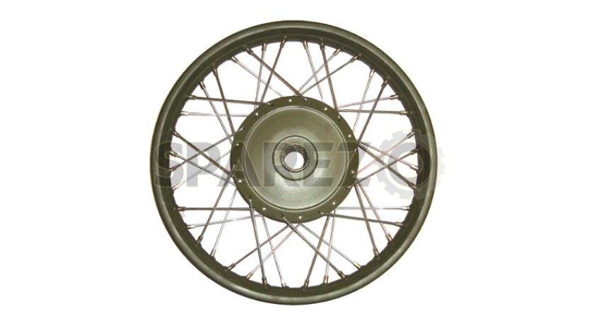 19" half width front wheel spokes & brake complete assy steel bsa norton enfield 