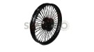 Royal Enfield Front 80 Spokes Disc Brake Steel Black Coated Wheel Rim WM2-19" - SPAREZO