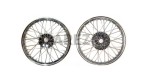 19" Wheel Rim Pair Complete With Spokes Half & Width Hub BSA Norton Enfield - SPAREZO