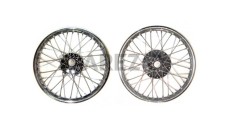 19" Wheel Rim Pair Complete With Spokes Half & Width Hub BSA Norton Enfield - SPAREZO