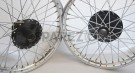 19" Wheel Rim Pair Complete With Spokes Half & Width Hub BSA Norton Enfield - SPAREZO
