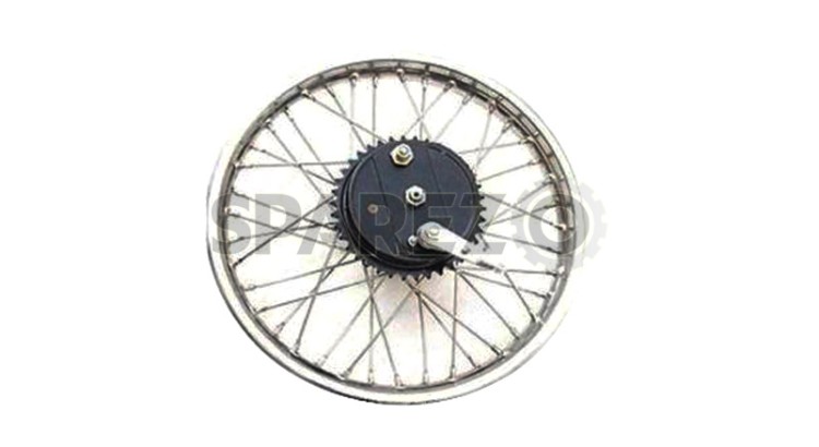 Vintage 19" Rear Wheel Rim Complete With Spoke Half Width Hub BSA Norton Enfield - SPAREZO