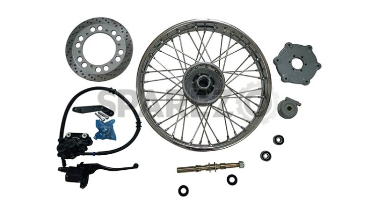 Royal Enfield Complete Front Wheel Disc Brake Model With Disc Brake Kit Assembly - SPAREZO