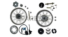 Royal Enfield Complete Front & Rear Wheel + Front Wheel Disc Brake Kit Assembly