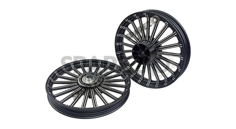 Royal Enfield Classic 350cc 500cc 21 Spoke Alloy Wheel Rim Set Disc Brake Model - SPAREZO