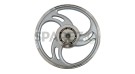 Royal Enfield Bullet 500cc Parado Front and Rear 3 Spoke Silver Alloy Wheel Rims - SPAREZO