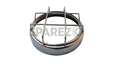 Royal Enfield Steel Made Chrome Plated Headlight Grill Stone Guard 7" - SPAREZO