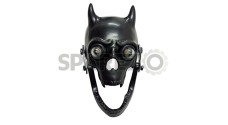 New Royal Enfield Chopper Bobberr Skull Headlight Black  With Light in Eyes - SPAREZO