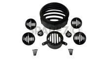 Royal Enfield Classic 350cc-500cc Black Head Light Cover Grill Set