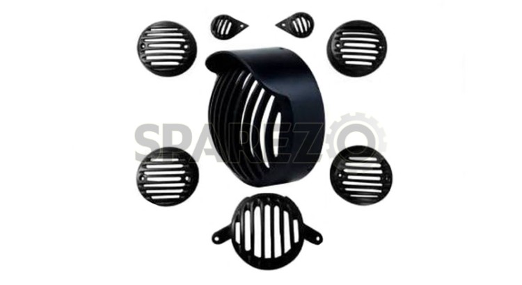 Royal Enfield Classic 350cc 500cc Head Light Cover Grill Set - SPAREZO