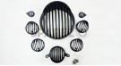 Royal Enfield Classic 350cc 500cc Head Light Cover Grill Set With Peak - SPAREZO