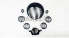 Royal Enfield Classic 350cc 500cc Head Light Cover Grill Set With Peak - SPAREZO