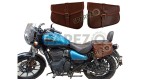 Royal Enfield Meteor 350cc Genuine Leather Brown Pannier Bags - SPAREZO