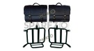 Royal Enfield Meteor 350cc Leather Black Saddle Bag Pair With Mounting - SPAREZO