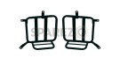 Royal Enfield Meteor 350cc Leather Saddle Bags Glossy Black With Mounting Pair - SPAREZO