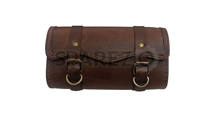 Royal Enfield Meteor 350cc Brown Genuine Leather Tools and Accessories Bag D2 - SPAREZO