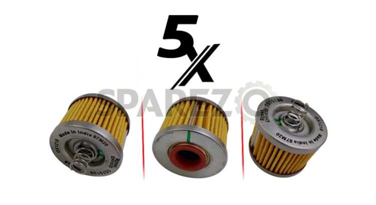 Royal Enfield Meteor 350cc Oil Filter Element 5 Pcs - SPAREZO