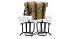 Royal Enfield Meteor 350cc Military Pannier Sand Color Bags With Fitting - SPAREZO