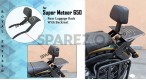 Royal Enfield Super Meteor 650 Rear Luggage Rack With Backrest Black - SPAREZO