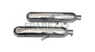 Royal Enfield Super Meteor 650 AEW 202 Chrome Exhaust Silencer LH and RH Pair   - SPAREZO