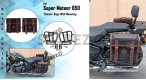 Royal Enfield Super Meteor 650 Canvas Leather Bags With Pannier Mounting Pair - SPAREZO