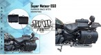 Royal Enfield Super Meteor 650 LH RH Black Leather Pannier Bags Pair and Mounting - SPAREZO