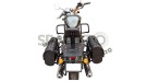 Royal Enfield Super Meteor 650 LH RH Black Leather Pannier Bags Pair and Mounting - SPAREZO