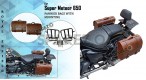 Royal Enfield Super Meteor 650 Brown Leather Bags With Pannier Mounting Pair - SPAREZO