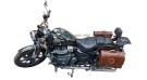 Royal Enfield Super Meteor 650 Brown Leather Bags With Pannier Mounting Pair - SPAREZO