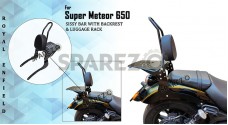 Royal Enfield Super meteor 650 Sissy Bar With Backrest and Luggage Rack - SPAREZO