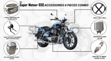 Royal Enfield Super Meteor 6 Pcs Accessories Combo - SPAREZO