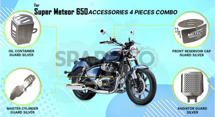 Royal Enfield Super Meteor 650 4 PCS Accessories Combo - SPAREZO