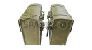 Royal Enfield Super Meteor 650 Olive Green Leather Pannier Bag and Mounting LH RH - SPAREZO